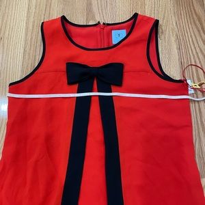 CeCe dress in red with black bow
